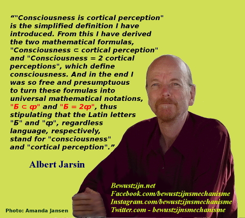 consciousness - Het bewustzijnsmechanisme ontdekt - Albert Jarsin - Б ⊂ ȹ + Б = 2ȹ